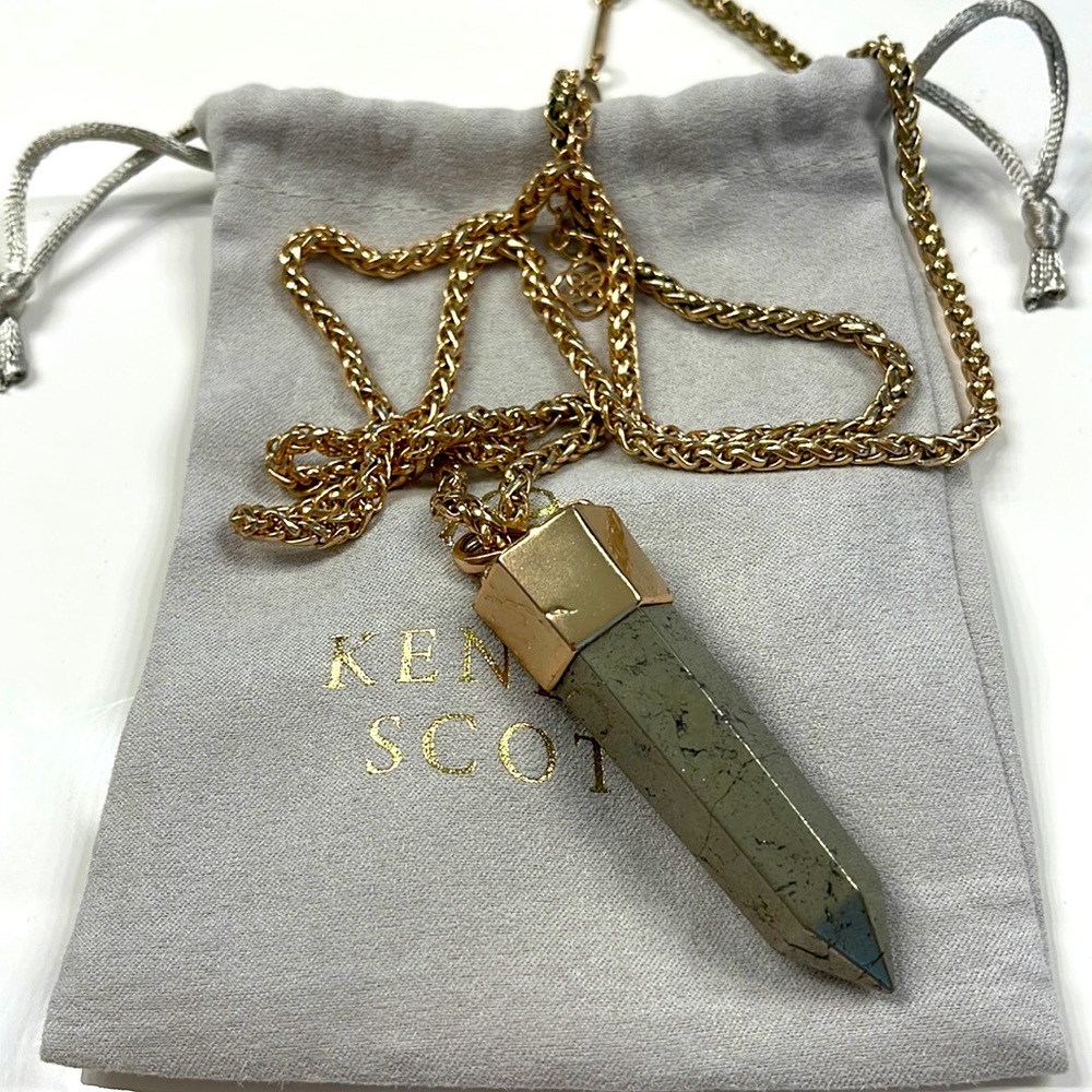 Kendra Scott Jayce Long Necklace In Pyrite